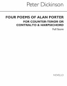 Peter Dickinson, Four Poems Of Alan Porter Countertenor Harpsichord Alto Buch
