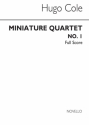 Hugo Cole, Miniature Quartet No.1 String Instruments Partitur