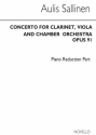 Aulis Sallinen, Concerto For Clarinet Viola And Chamber Orchestra Clarinet Viola Chamber Group Buch