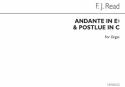 Frederick John Read, Andante In E Flat And Postlude In C Orgel Buch