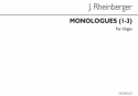 Josef Rheinberger, Monologues Nos.1-3 Orgel Buch + CD