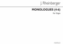 Josef Rheinberger, Monologues Nos.4-6 Orgel Buch + CD