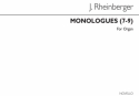 Josef Rheinberger, Monologues Nos.7-9 Orgel Buch + CD