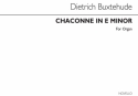 Dietrich Buxtehude, Buxtehude Chaconne In E Organ Orgel Buch