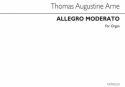 Thomas Augustine Arne_Thomas-Augustin Arne, Allegro Moderato For Organ Orgel Buch