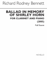 Ballad In Memory Of Shirley Horn for clarinet and piano