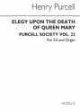 Henry Purcell, Elegy Upon The Death Of Queen Mary SSA Organ Accompaniment Chorpartitur