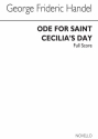 Georg Friedrich Hndel, Ode For Saint Cecilia's Day (Full Score) Soprano Alto Tenor SATB Orchestra Partitur