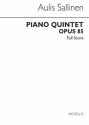 Aulis Sallinen, Piano Quintet Op.85 Piano and String Quartet Partitur