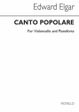 Edward Elgar, Canto Populare Cello und Klavier Buch
