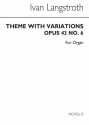 Ivan Langstroth, Theme With Variations Orgel Buch