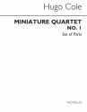 Hugo Cole, Miniature Quartet No.1 In G (Parts) Streichquartett Buch