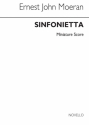 E.J. Moeran, Sinfonietta (Miniature Score) Orchestra Partitur