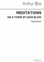 Meditations on a Theme by John Blow for orchestra study score