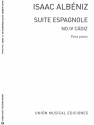 Cadiz (Cancion No.4 de Suite Espanola op.47) para piano