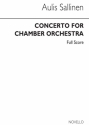 Aulis Sallinen, Concerto For Chamber Orch Chamber Ensemble Studienpartitur