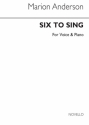 Marion Anderson, Six Songs For Beat Response Vocal and Piano Buch