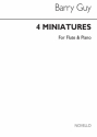 Barry Guy, 4 Miniatures for Flute And Piano Flute, Oboe, Violin and Piano Partitur