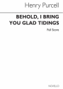 Henry Purcell, Behold I Bring You Glad Tidings  Partitur