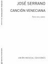 Cancion Veneciana de El Carro Del Sol Opera, Voice and Piano Buch