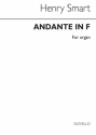 Henry Smart, Andante In F For Organ Orgel Buch