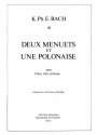 Karl Philippe Emmanuel Bach: 2 Menuets Et Une Polonaise Flute, Harp, Viola Printed to Order