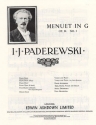 Ignacy Paderewski: Menuet In G Op.14 No.1 Piano Instrumental Work