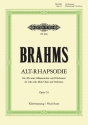 Rhapsodie op.53 für Alt, Männerchor und Orchester Klavierauszug (dt)