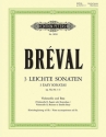 3 leichte Sonaten op.40,1-3 fr Violoncello und Kontraba und Klavier ad lib