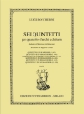 Quintett D-Dur Nr.4 G448 für Gitarre und Streichquartett Stimmen