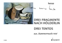 Drei Fragmente nach Hölderlin / Drei Tentos für Gitarre allein (
