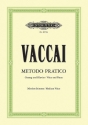 Metodo pratico di canto italiano fr mittlere Stimme Gesangsstudien