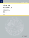 Orgel-Konzert Nr. 1 g-Moll op. 4/1 HWV 289 für Orgel, 2 Oboen, Fagott und Streicher Partitur