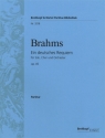 Ein deutsches Requiem op.45 fr Soli, Chor und Orchester Partitur