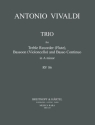 Trio a-Moll RV86 fr Altblockflte (Flte), Fagott (Violoncello) und Bc Partitur und Stimmen