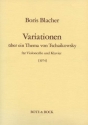Variationen ber ein Thema von Tschaikowsky (1974) fr Violoncello und Klavier Partitur und Stimme