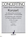 Konzert G-Dur op. 21/3 fr Alt-Blockflte, Violine (Flte) und Basso continuo Partitur