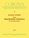 3 Mannheimer Sinfonien für Streichorchester Partitur