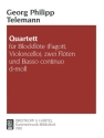 Quartett d-Moll fr Blockflte, 2 Flten, Violoncello und Klavier Partitur und 5 Stimmen