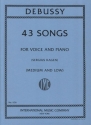 43 Songs for low and medium voice and piano ( fr )