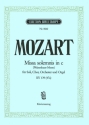 Missa solemnis c-moll KV139 fr Soli (SATB), gem Chor und Orchester Klavierauszug