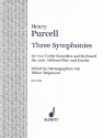 3 Symphonies for 2 treble recorders and piano (harpsichord) score and parts