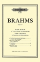 4 Gesnge op.17 fr Frauenchor, 2 Hrner und Harfe Klavierauszug (en/dt)