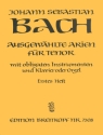 Ausgewhlte Arien Band 1 fr Tenor mit obligaten Instrumenten und Klavier (Orgel)
