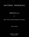 Sonata  4 for oboe, violin, trombone, bassoon and bc score and parts