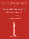 Sinfonia decima a 7 for 2 trumpets and strings score and parts