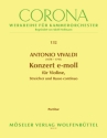 Konzert e-Moll PV109 fr Violine und Streichorchester Partitur