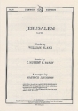 Jerusalem for mixed chorus and piano score