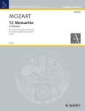 12 Menuette nach KV 599, 601, 604 fr 2 Violinen und Kontrabass (Violoncello) Stimmensatz
