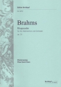 Rhapsodie op.53 fr Alt, Mnnerchor und Orchester Klavierauszug